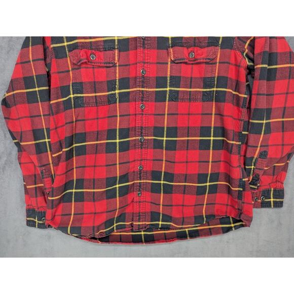 Vintage Eddie Bauer Sport Shop Heavyweight Flannel Shirt Plaid Mens XLT - Picture 3 of 9